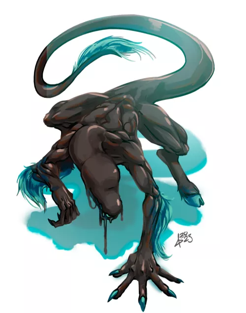 Drew this guy, it counts as a furry right? (@likryt) (OC by u/DragonHeart0220)