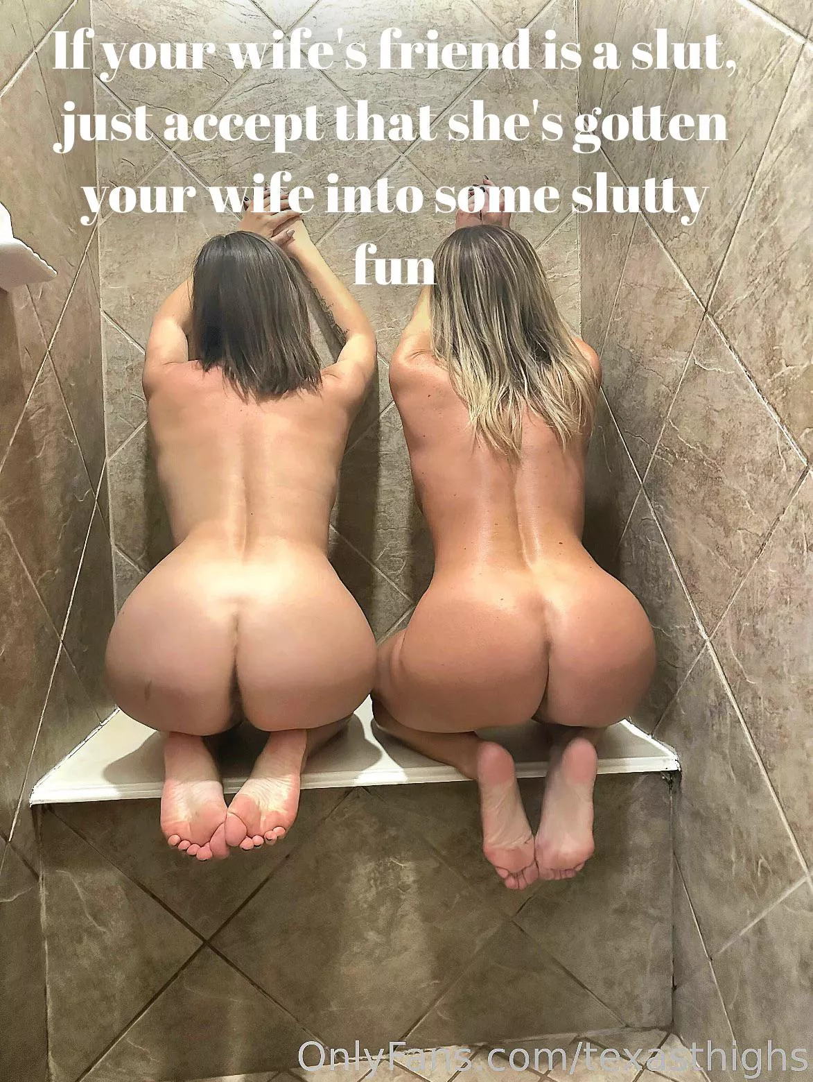 Even if your wife is straight laced, if her friend is a wild slut, just accept that she’s gotten your wife into some slutty fun.