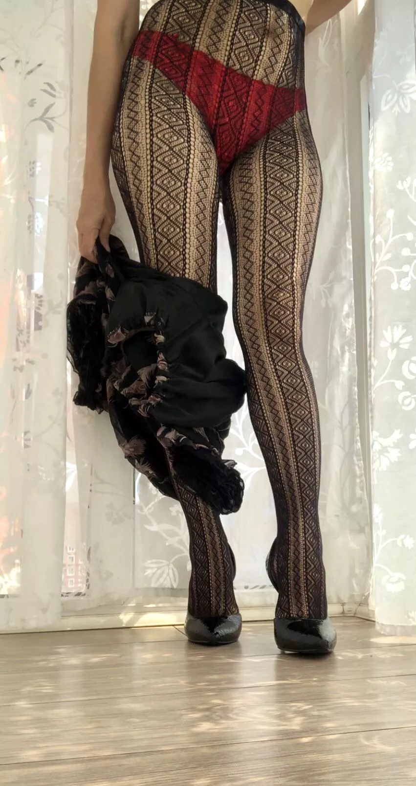 Feeling so sexy in my fishnets