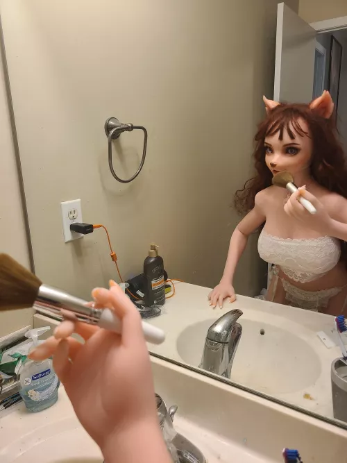 Getting ready for a photo shoot