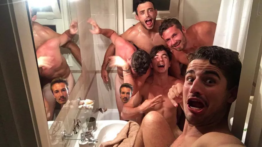 Having a wild time in the bathroom