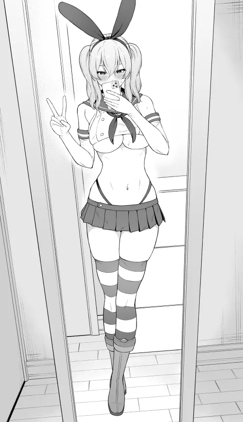 Kashima cosplaying Shimakaze (Takaman) [KanColle]