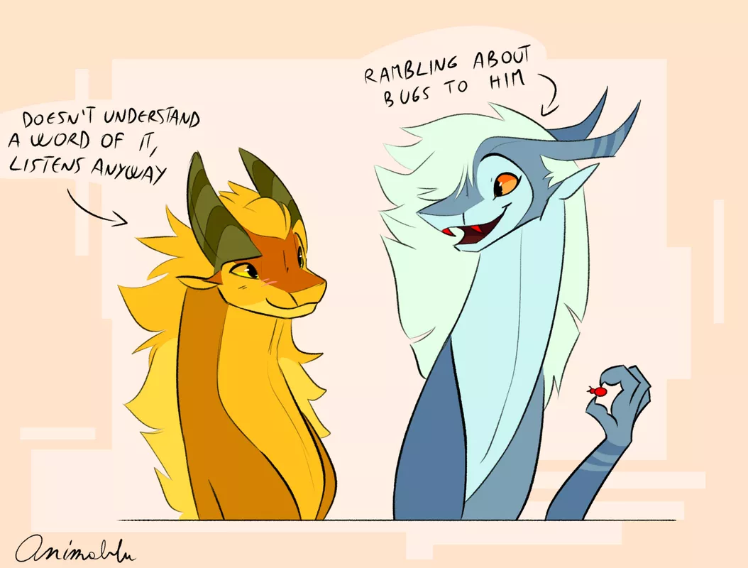 When they infodump - art by me