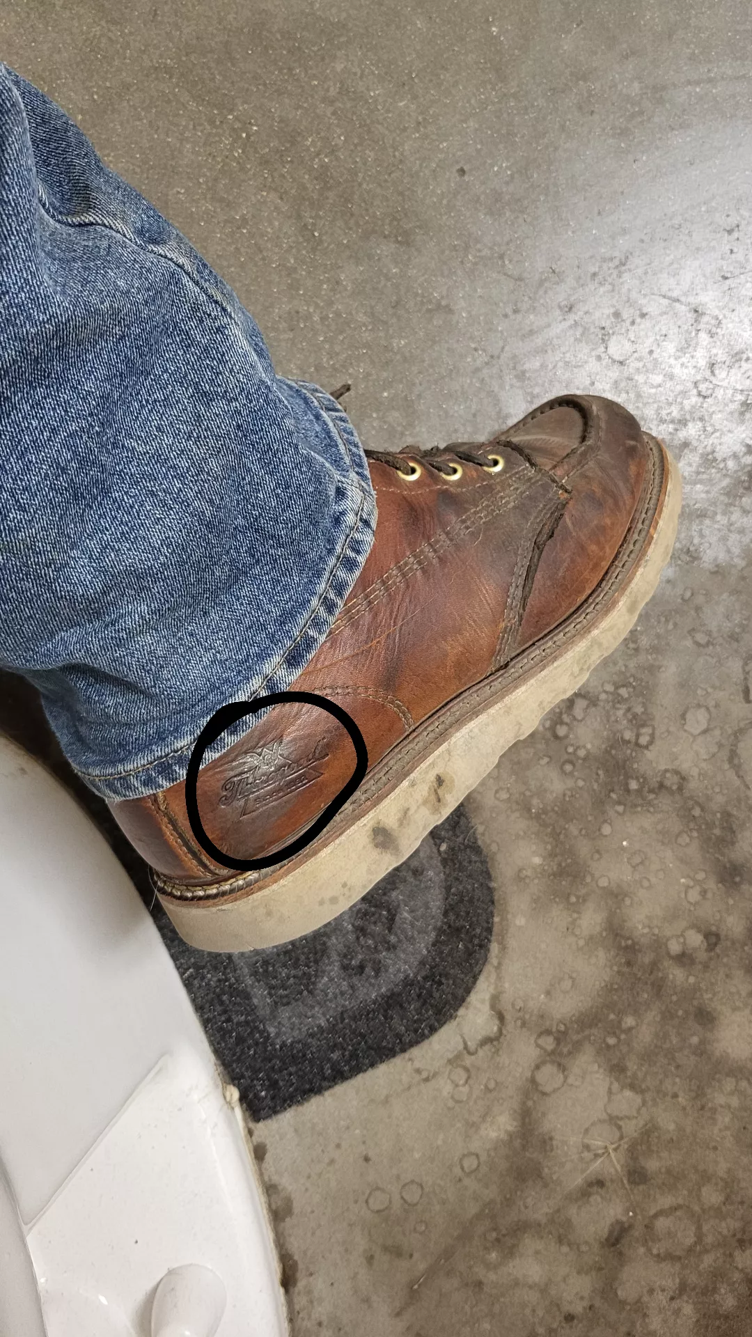 Why is my boot Turing silver on the heel? It's not like that anywhere else and it's visibly metallic and silvery not just shiney