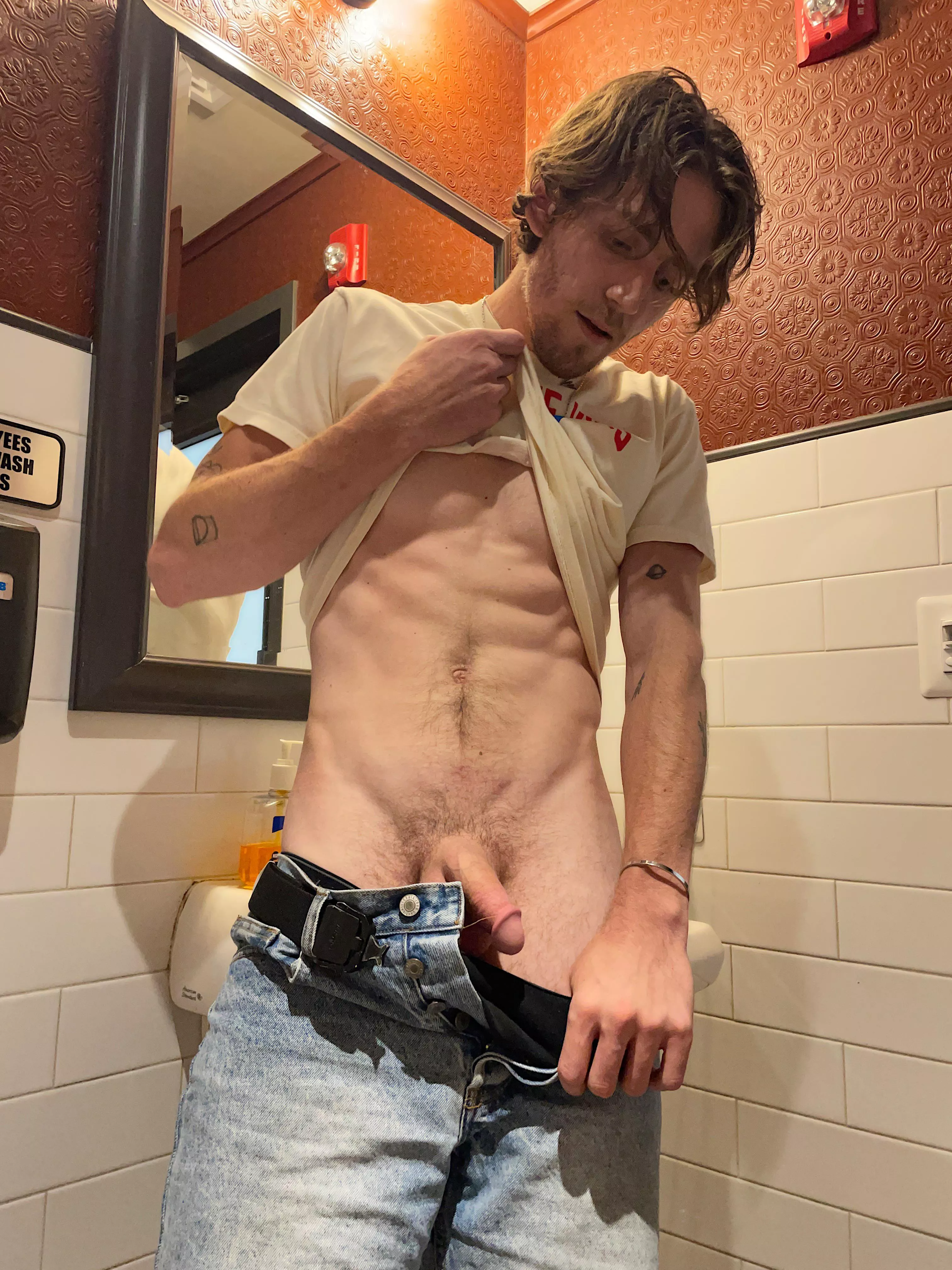 Would you suck me in the restaurant bathroom?