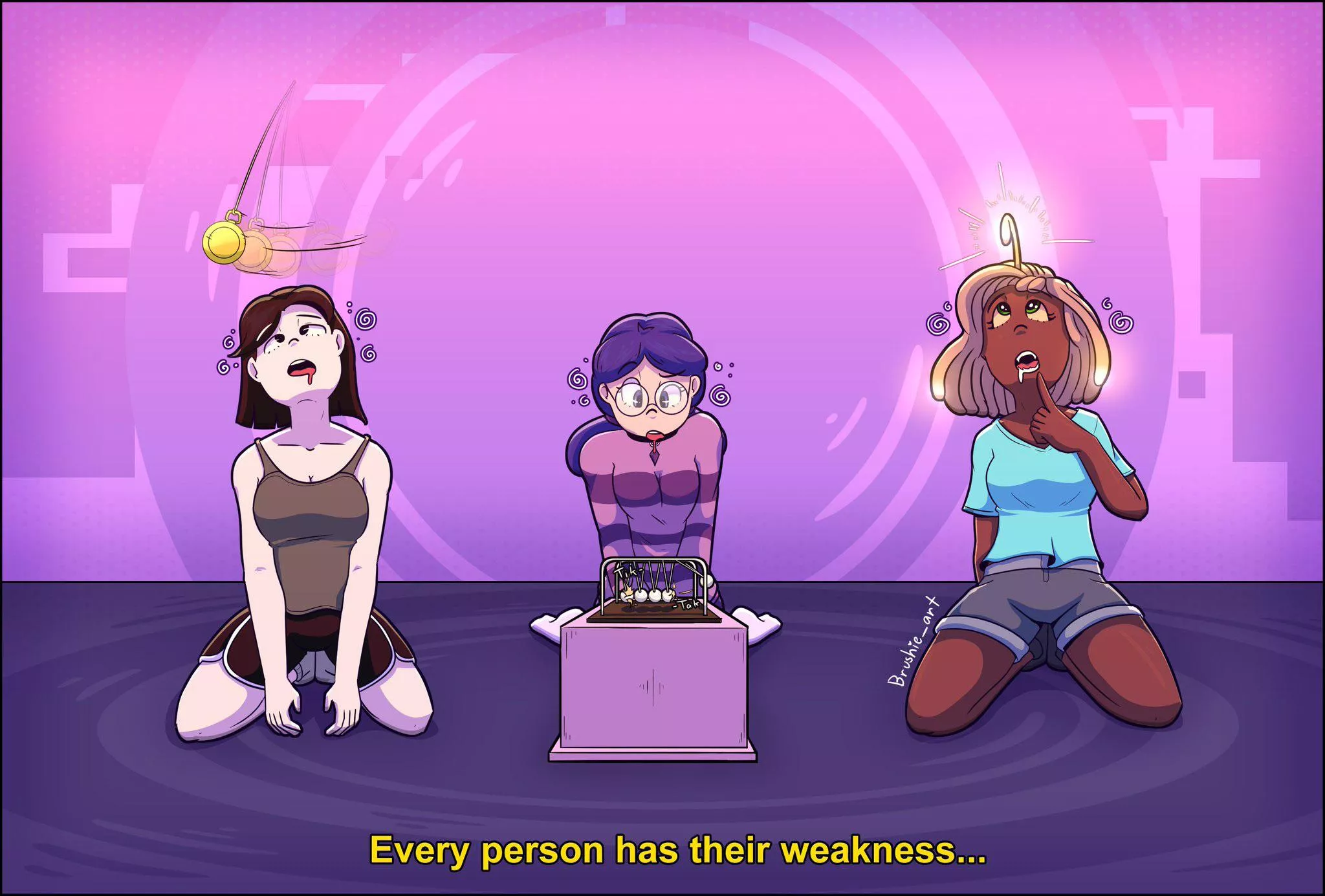 “Everyone has a Weakness” [by Brushie_Art on Twitter]