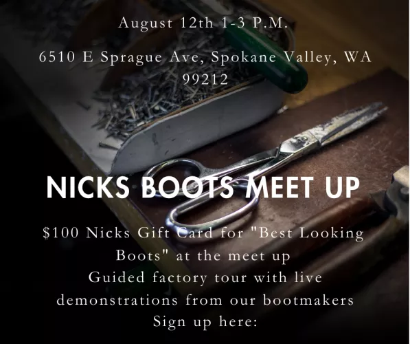 Sign up is free to the public! See live demonstrations from our bootmakers! (sign up in comments)