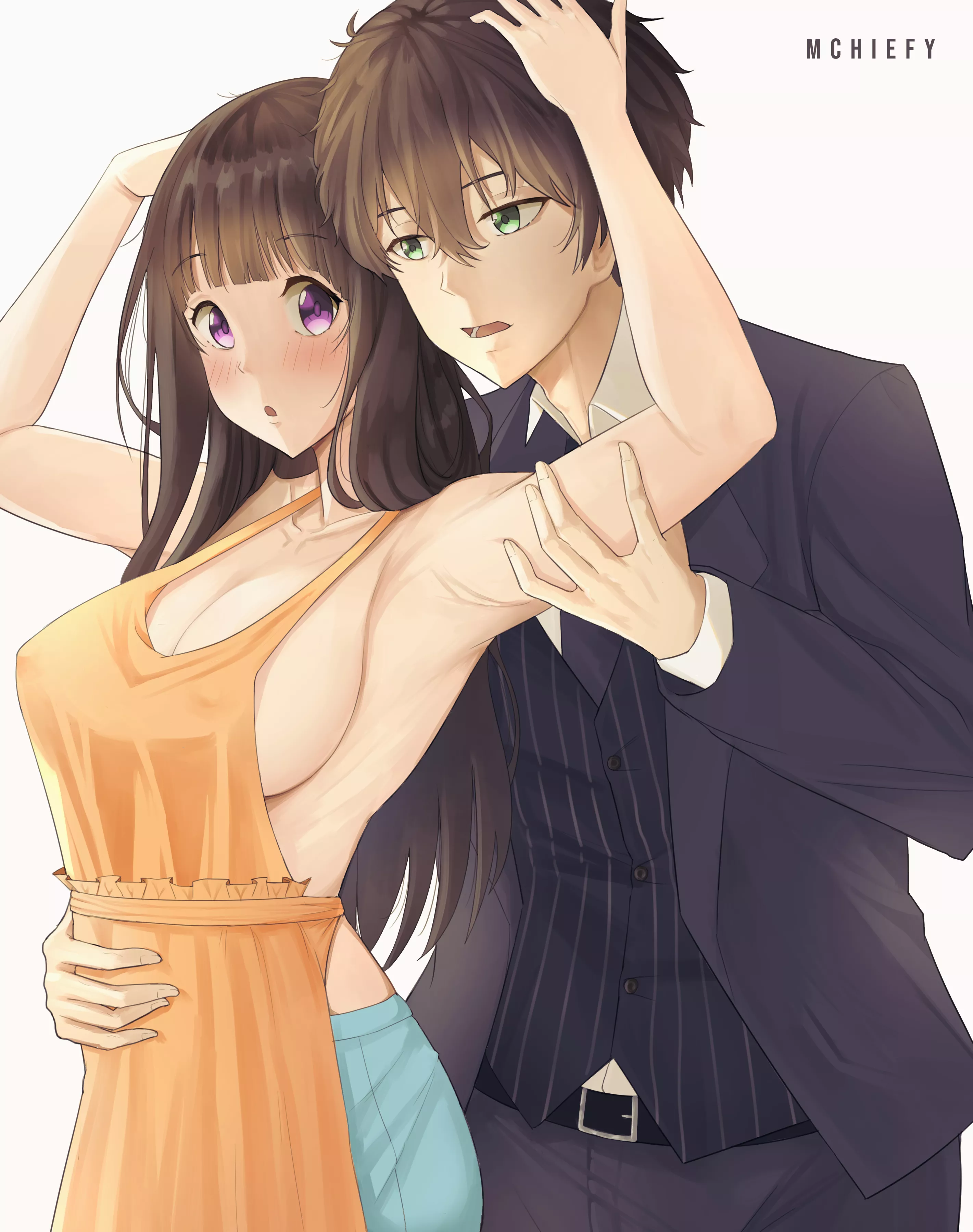 Eru Chitanda with Houtaro Oreki (MChiefy) [Hyouka]