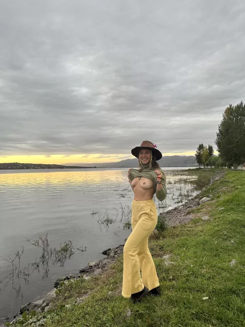 I think I terrified some kids around this lake.