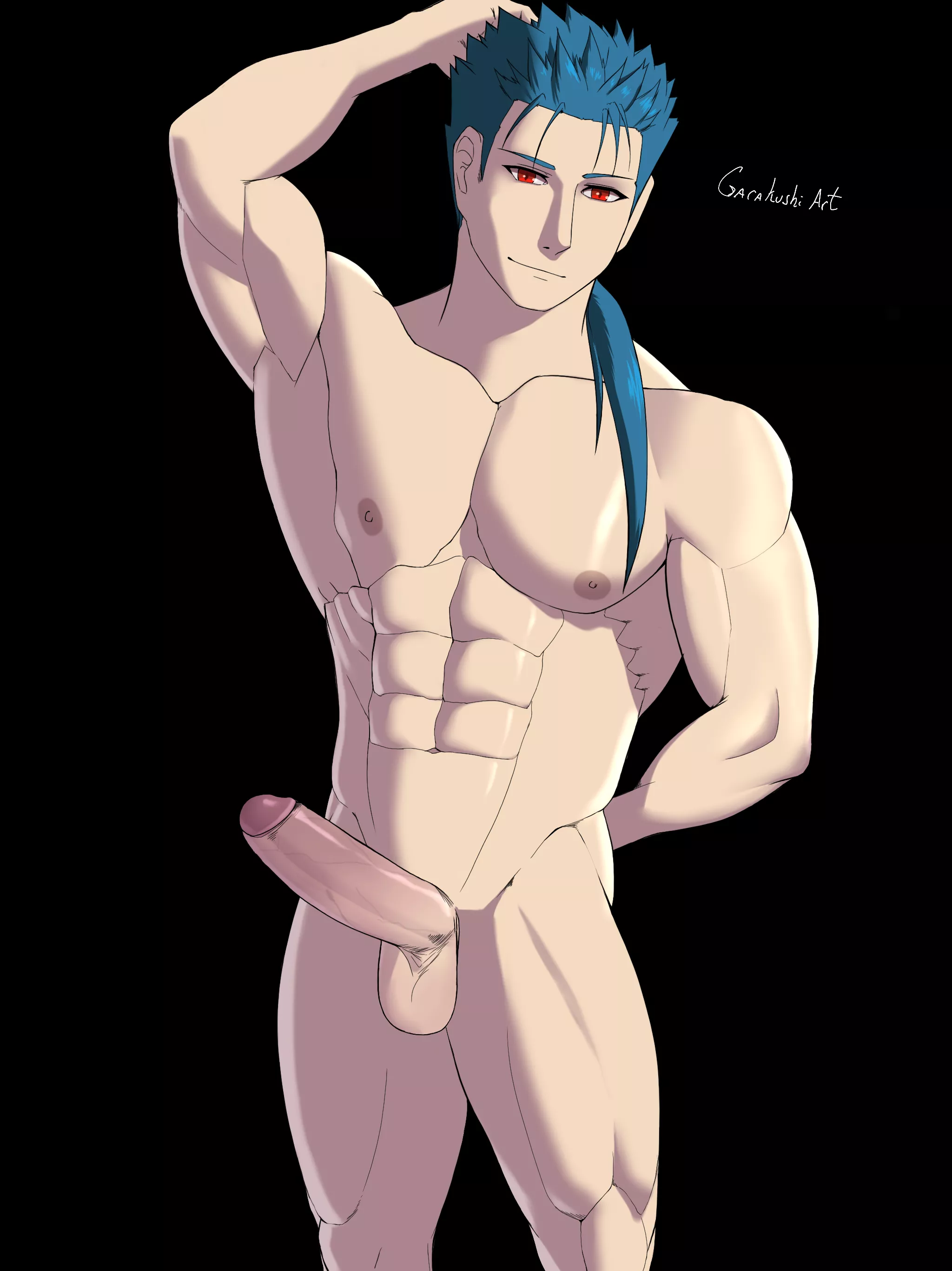 Lancer from Fate series I just made, check other versions on my twitter profile :> [@GarakushiArt]