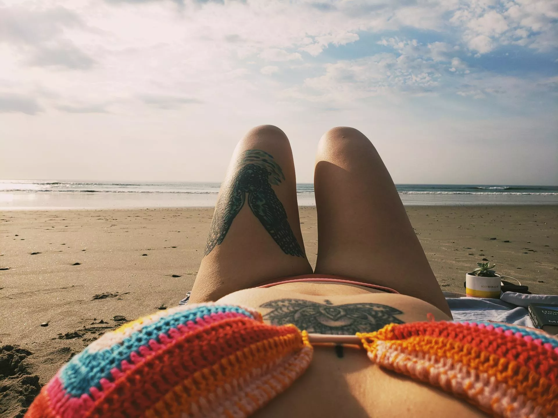 View from the beach this morning at 7am. Already hot!!