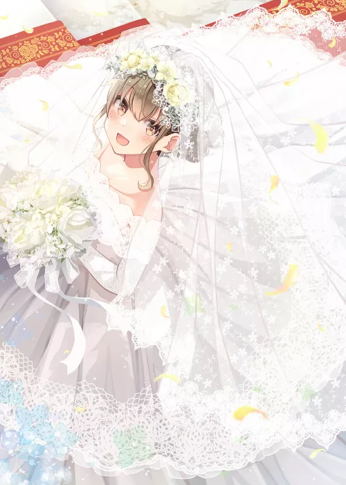 Kaoru in a wedding dress