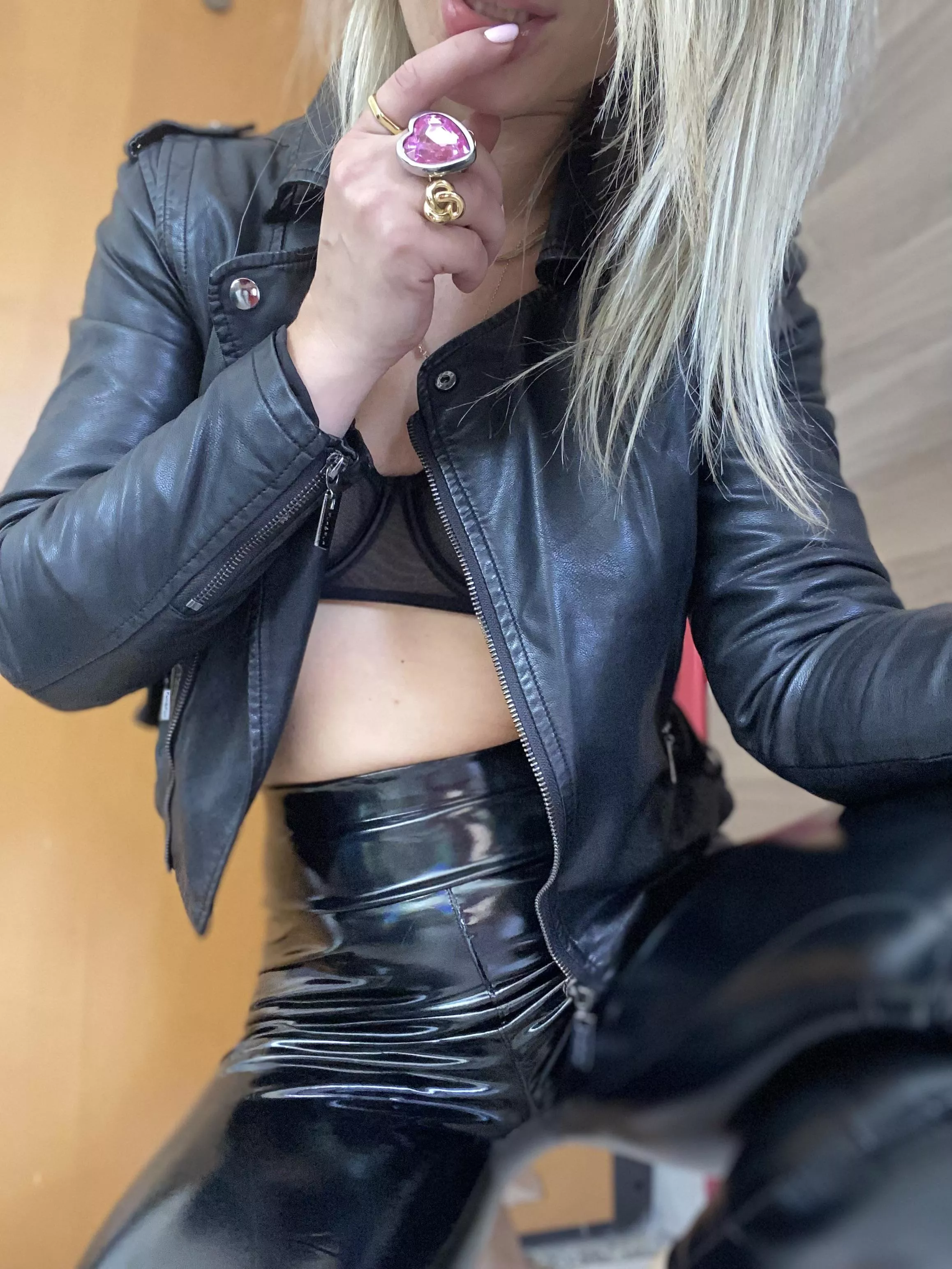 Ladies in leather and pink diamond…