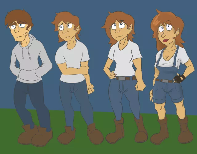 My first Tg sequence Guy to farm girl