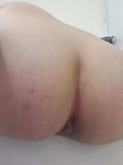 My virgin ass bent over the tub
