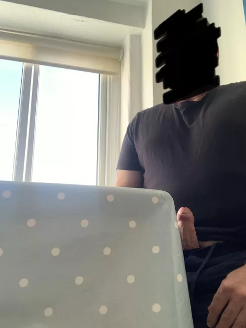 Nobody in this little cafe knows I have a boner! 😂