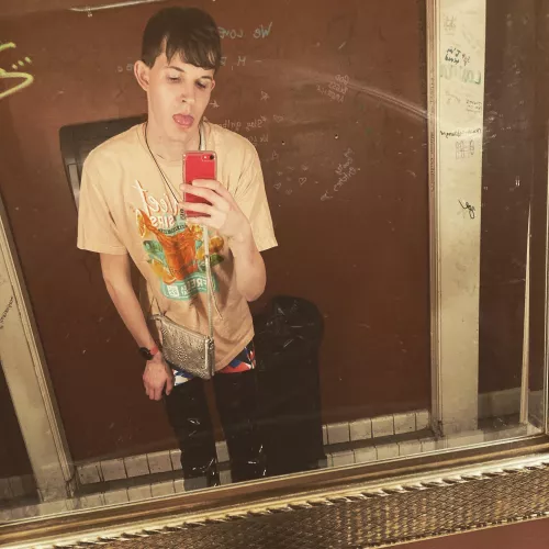 Photo from a few months ago in my vinyl thigh-highs!