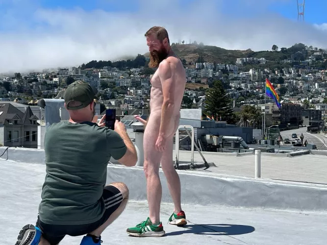 Showing San Francisco my beard and boner!