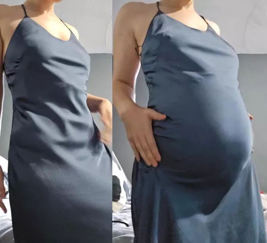 Tried on a new dress after inflation, I think it looks better!