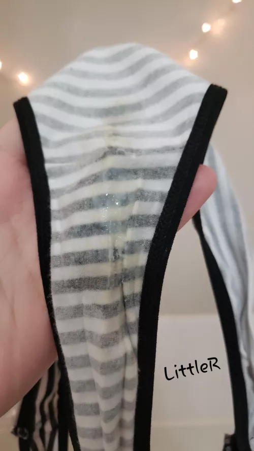 Black and white thong worn all day [Selling] [US] DM me to make it yours! New videos also available! Tenga, pops, custom pics and vids. Trusted seller w reviews.