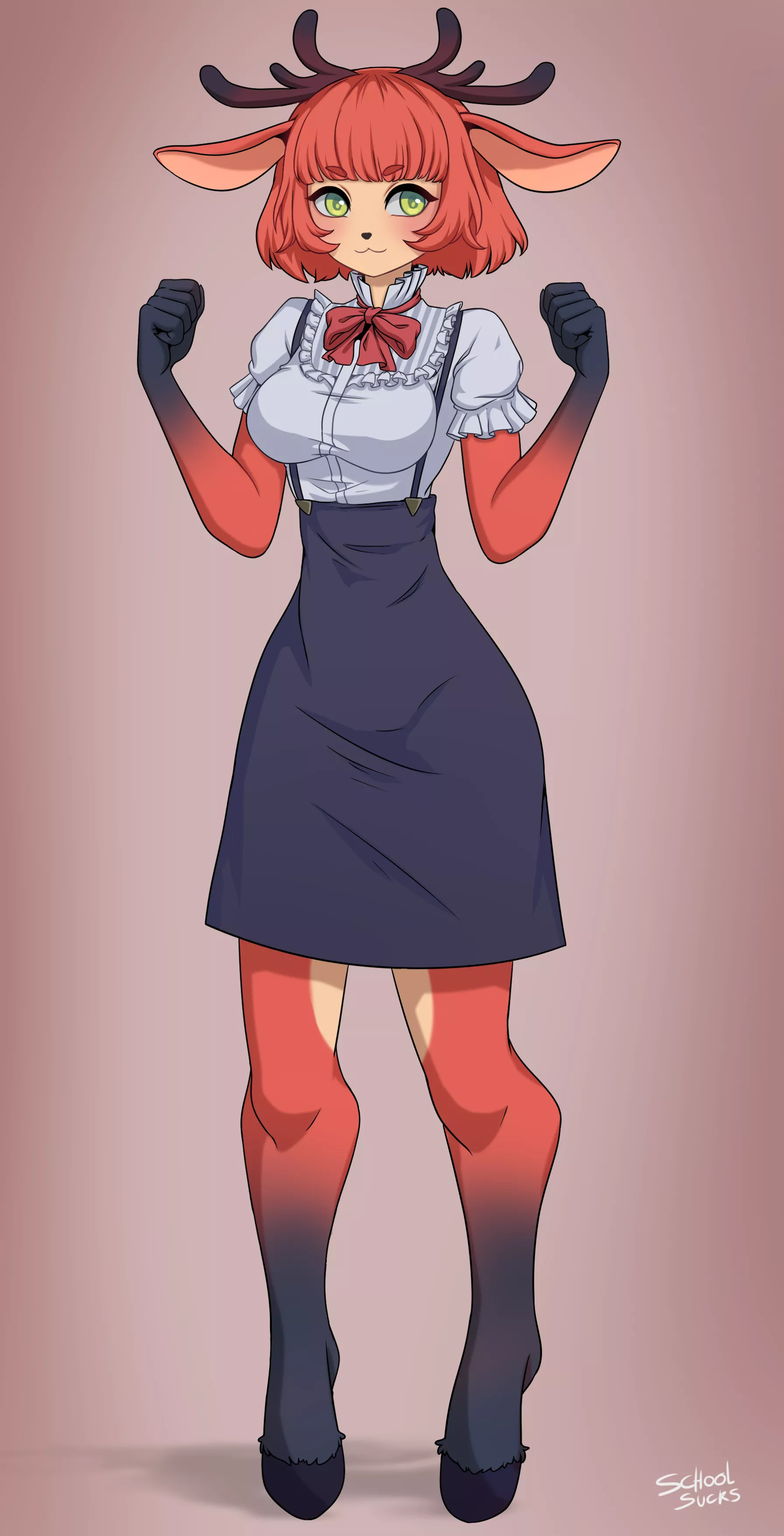 cute deer maid (art by me)