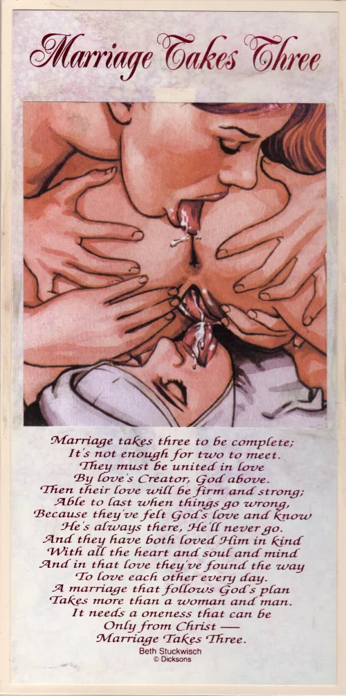 Marriage Takes Three- erotic art collage by me- click to see full image