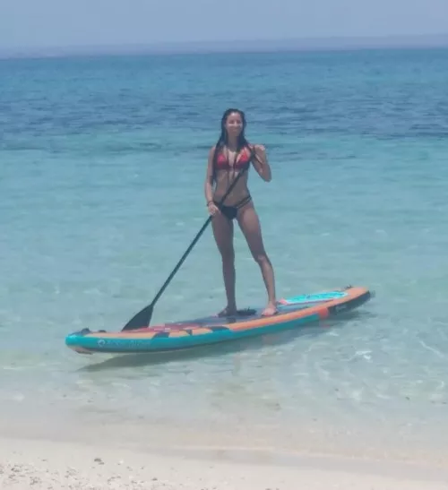 Paddle boarding on vacation(: