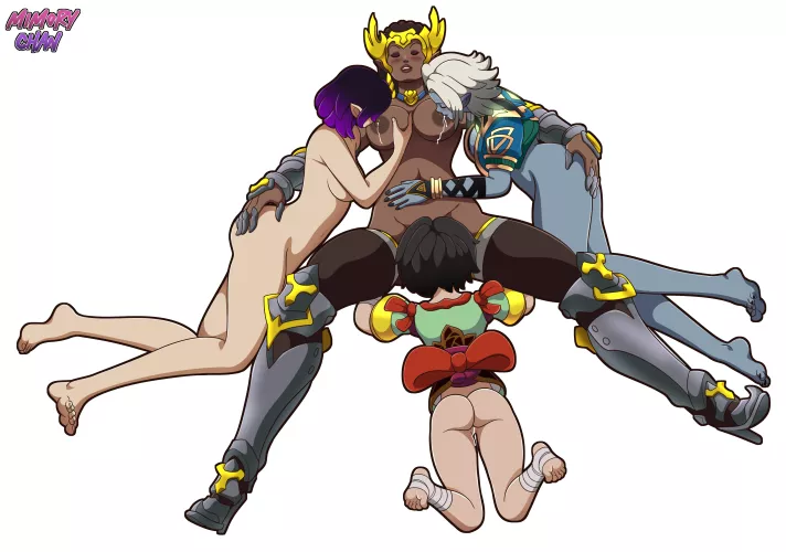 Skye, Nyx, Saati, and Kasumi in a corner of their own (MimoryChan)