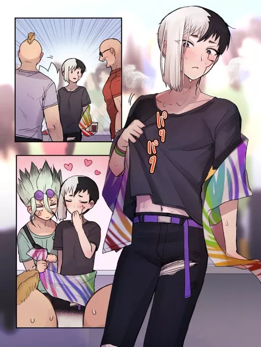 Anime: Dr.Stone, Artist: @SoiyaKoiya on Twitter (or X I guess)