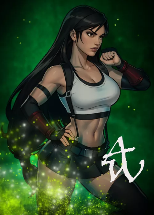 [Artwork] by (Abel_Waters) Tifa within the Life Stream.