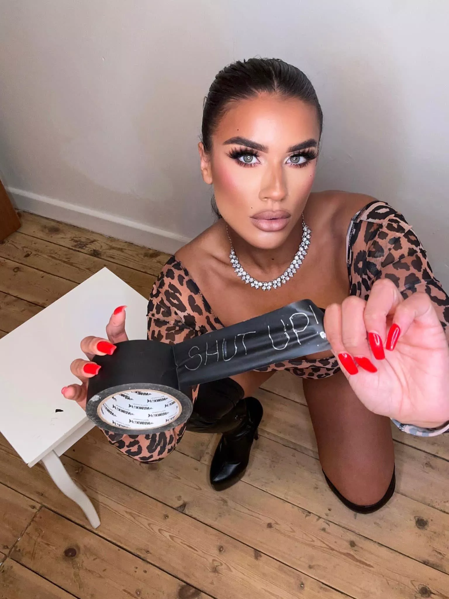 Come here and let me put this over your mouth