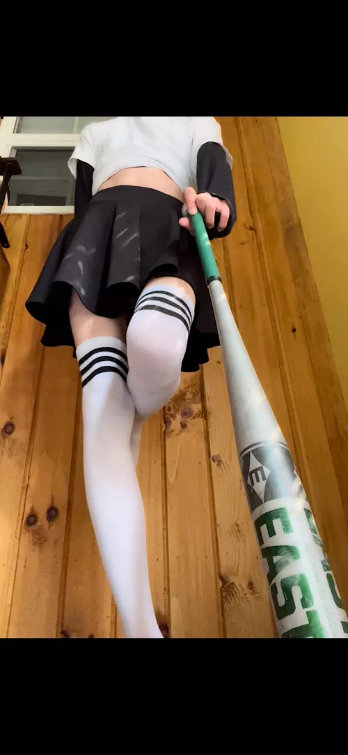 femboy with a baseball bat (beware)