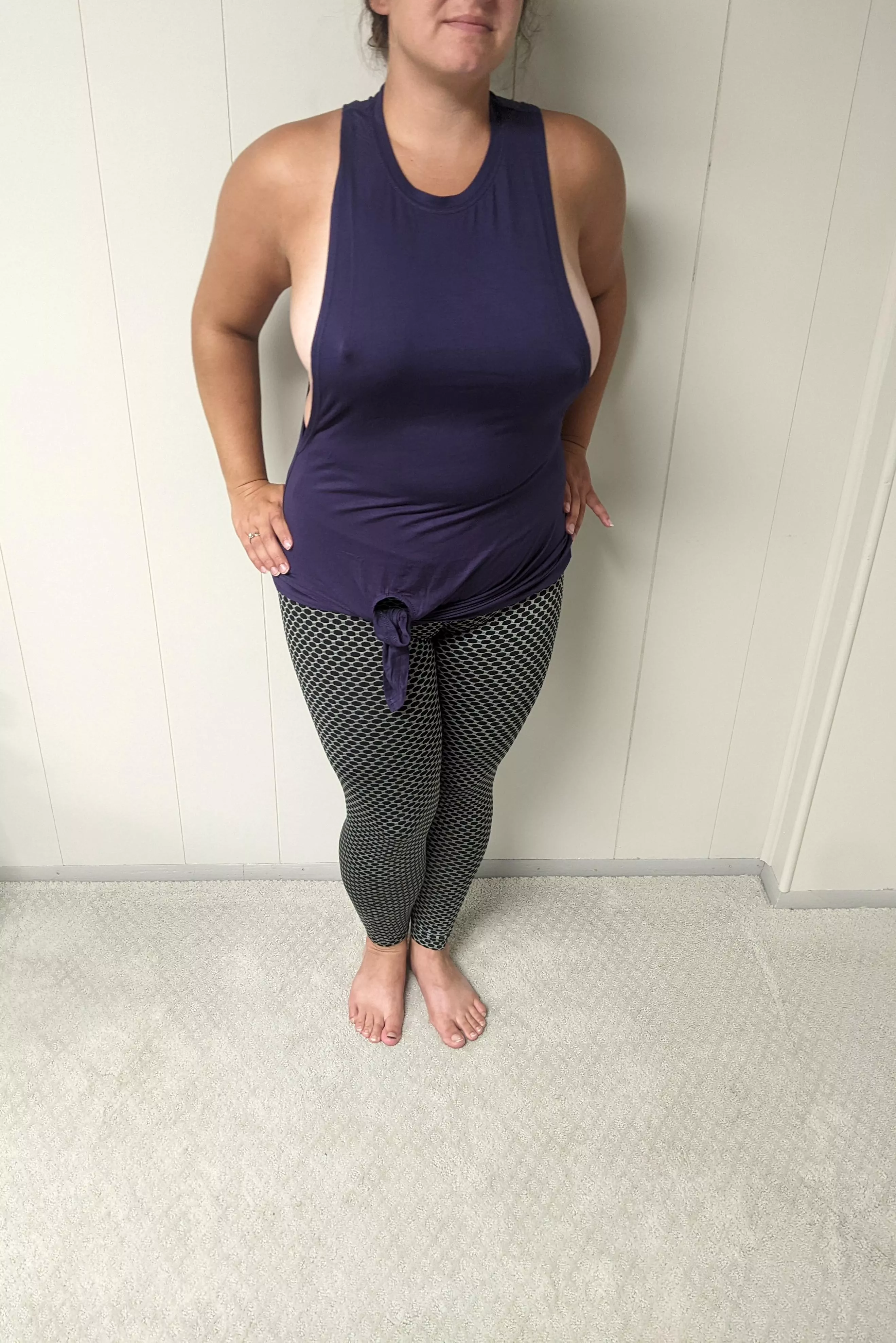 Hope my new workout gear doesn't distract you! [F]