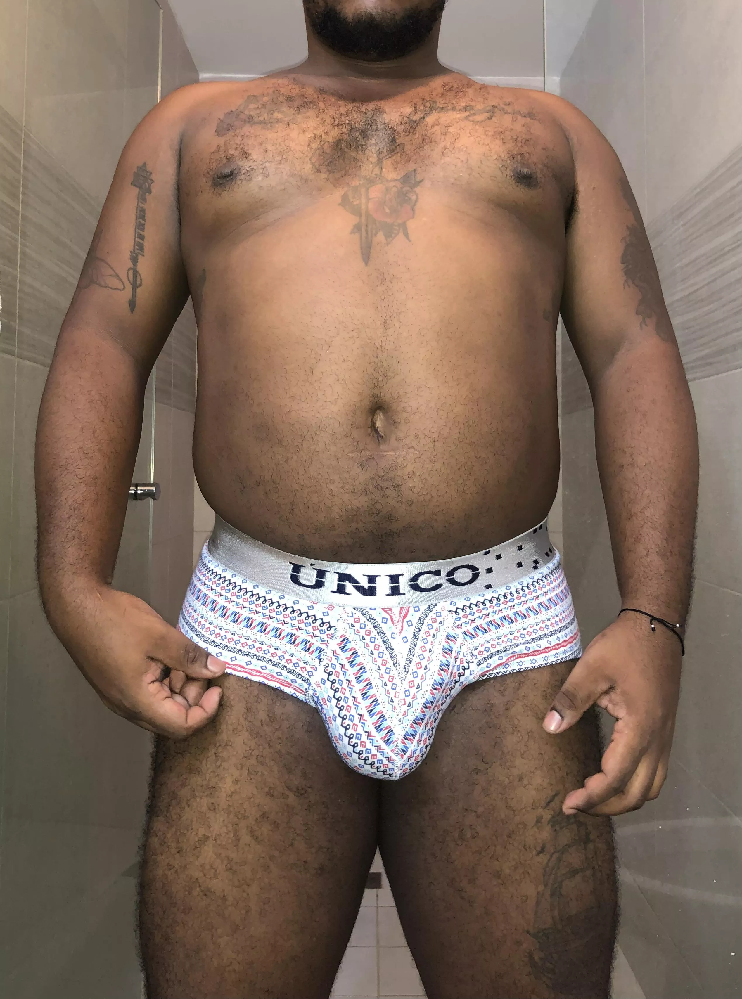 I love how my new brief looks on me. Do you like how my bulge is marked?