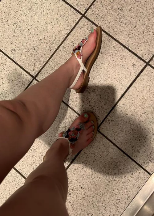 there is this one guy in the same train as me who stares at my sandals non-stop every day oc