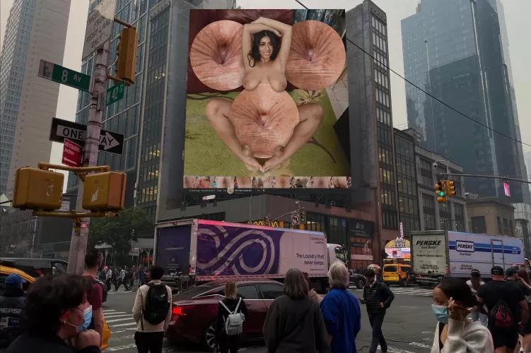 Violet Myers takes NYC billboard!