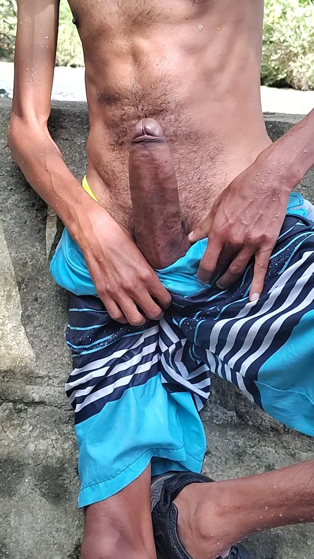 What would you do if you are in the river and you find this anaconda?