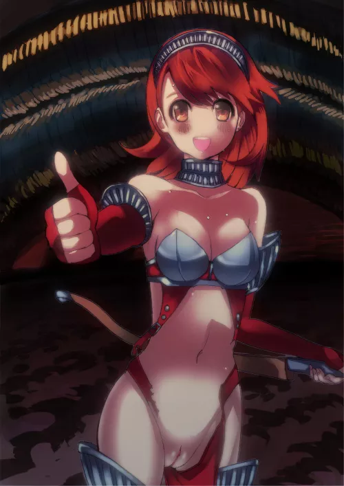 Yukari feeling good about the armor (nina)