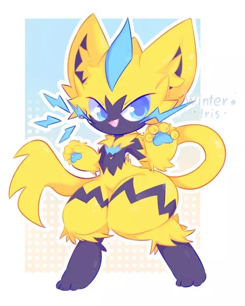 Zeraora ⚡️(Art by me @Winteriris4 on Twitter)
