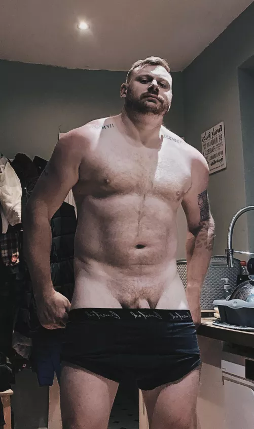 (36) Big sweaty daddy bear craving your hands on him