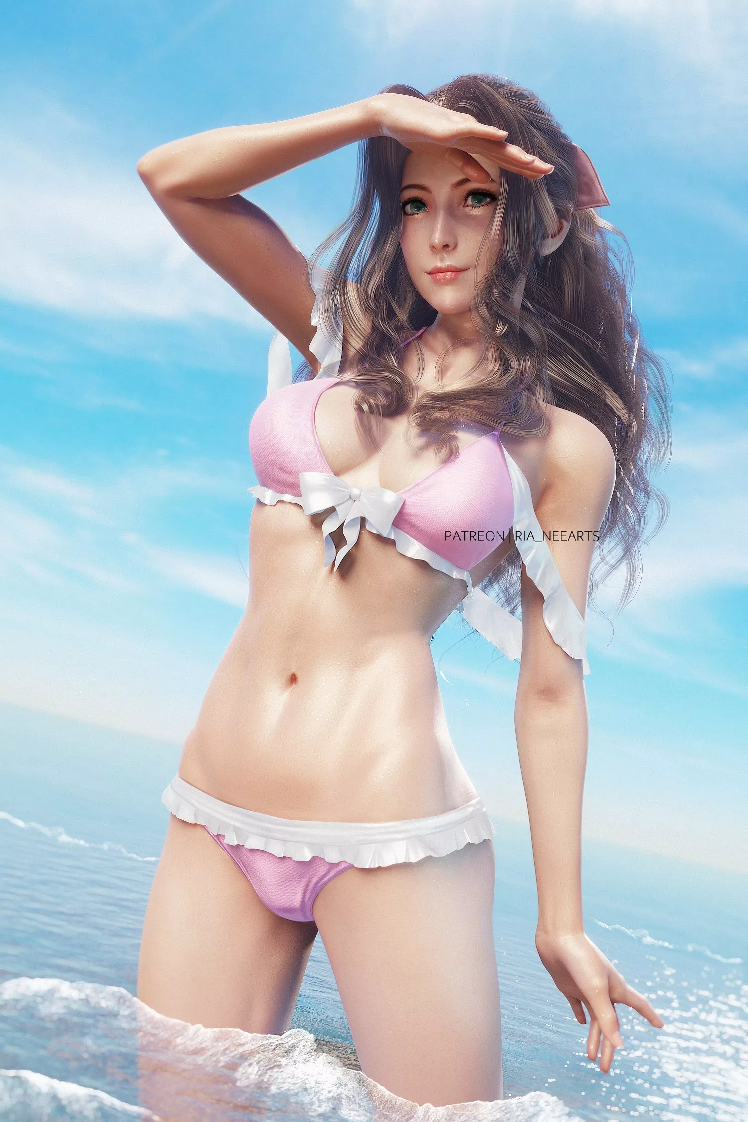 Aerith at the beach (Ria)