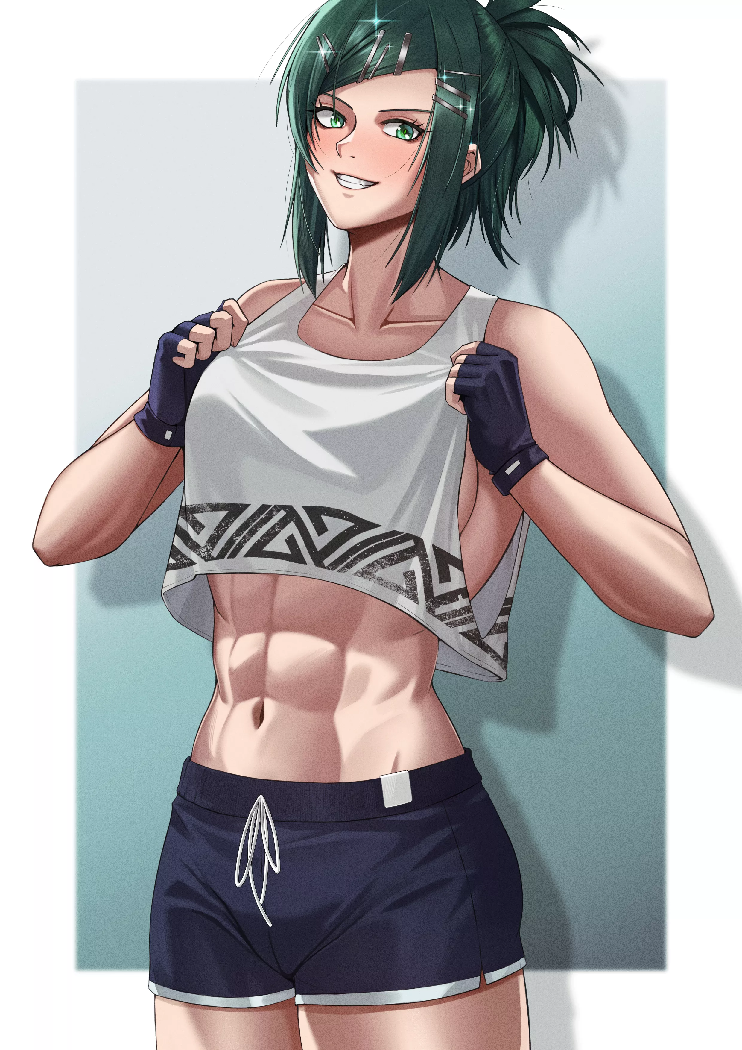 Green-haired beauty [Artist: FAX]