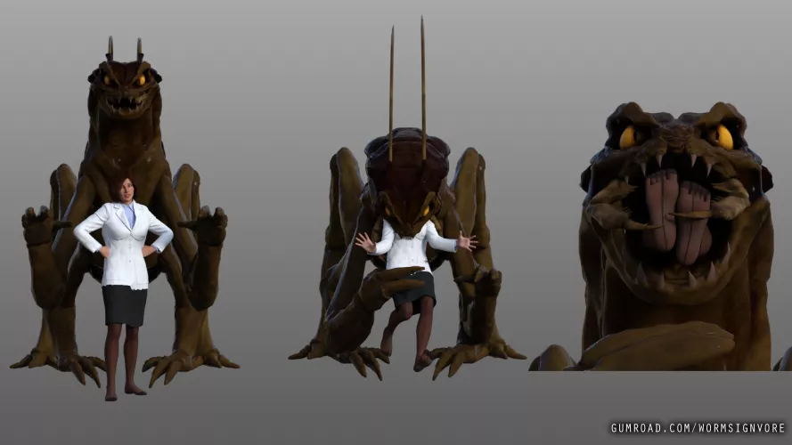 {Image} Edgar Eats Laurel Weaver Test(M/Roach Alien)(F/Human)(Soft)(Oral)(unwilling)(nsfw)