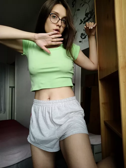 It's so nice to walk around the house without a bra and panties 👙