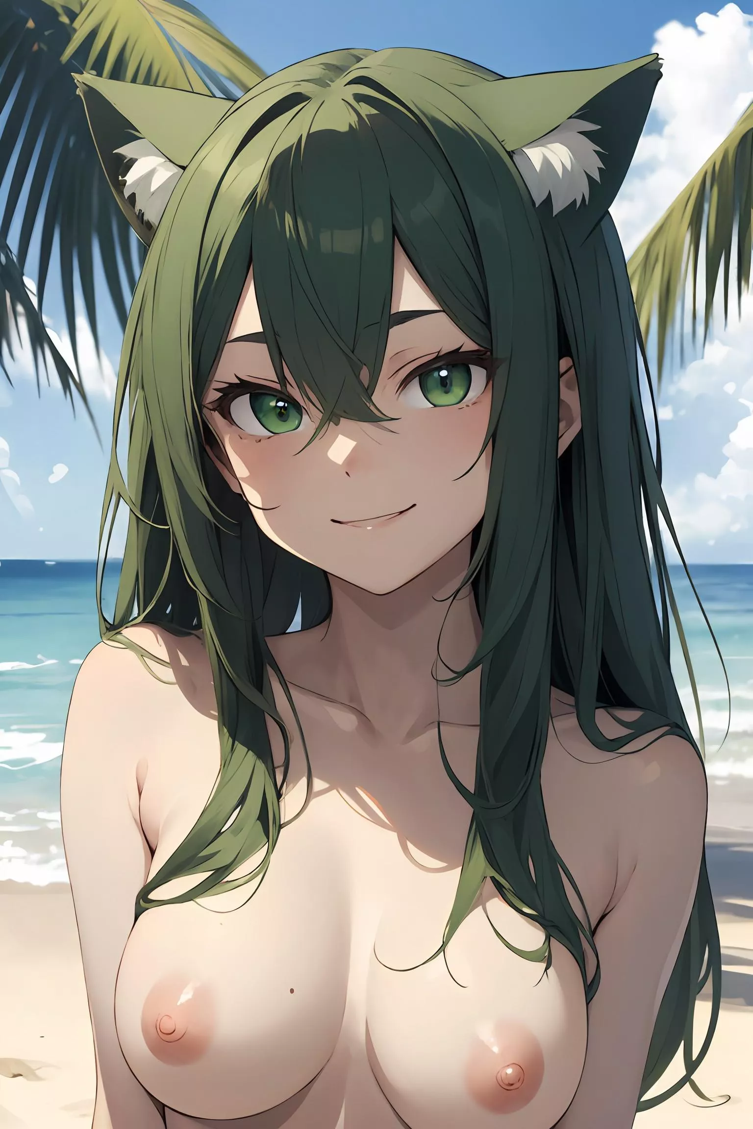 Kitty at the beach (Yodayo - Contest)