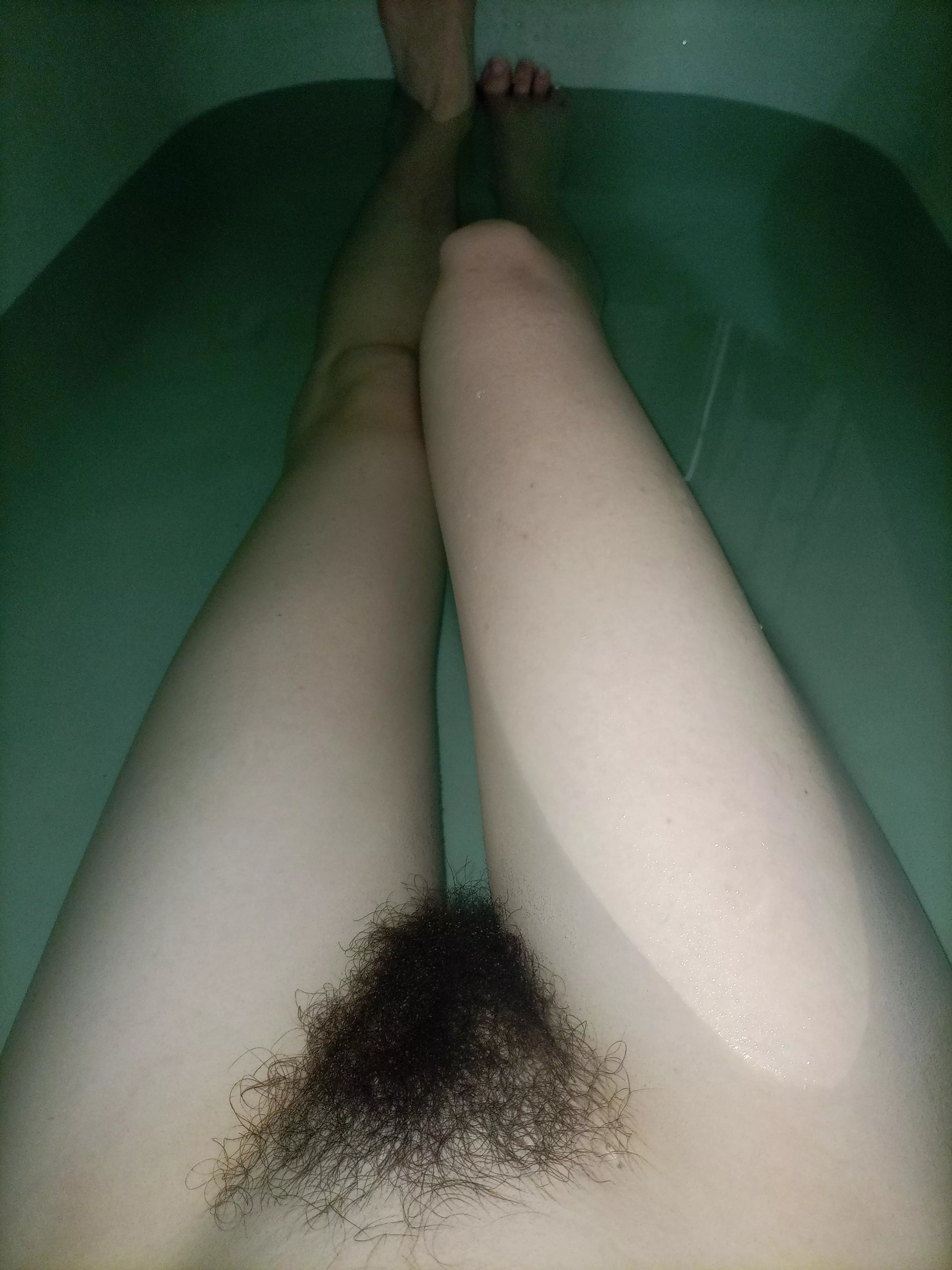 My bush in the bathtub. Would you suck it clean?