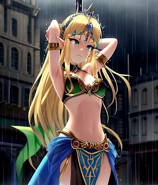 Princess Zelda, a public slave for all to see (made using sexy.ai)