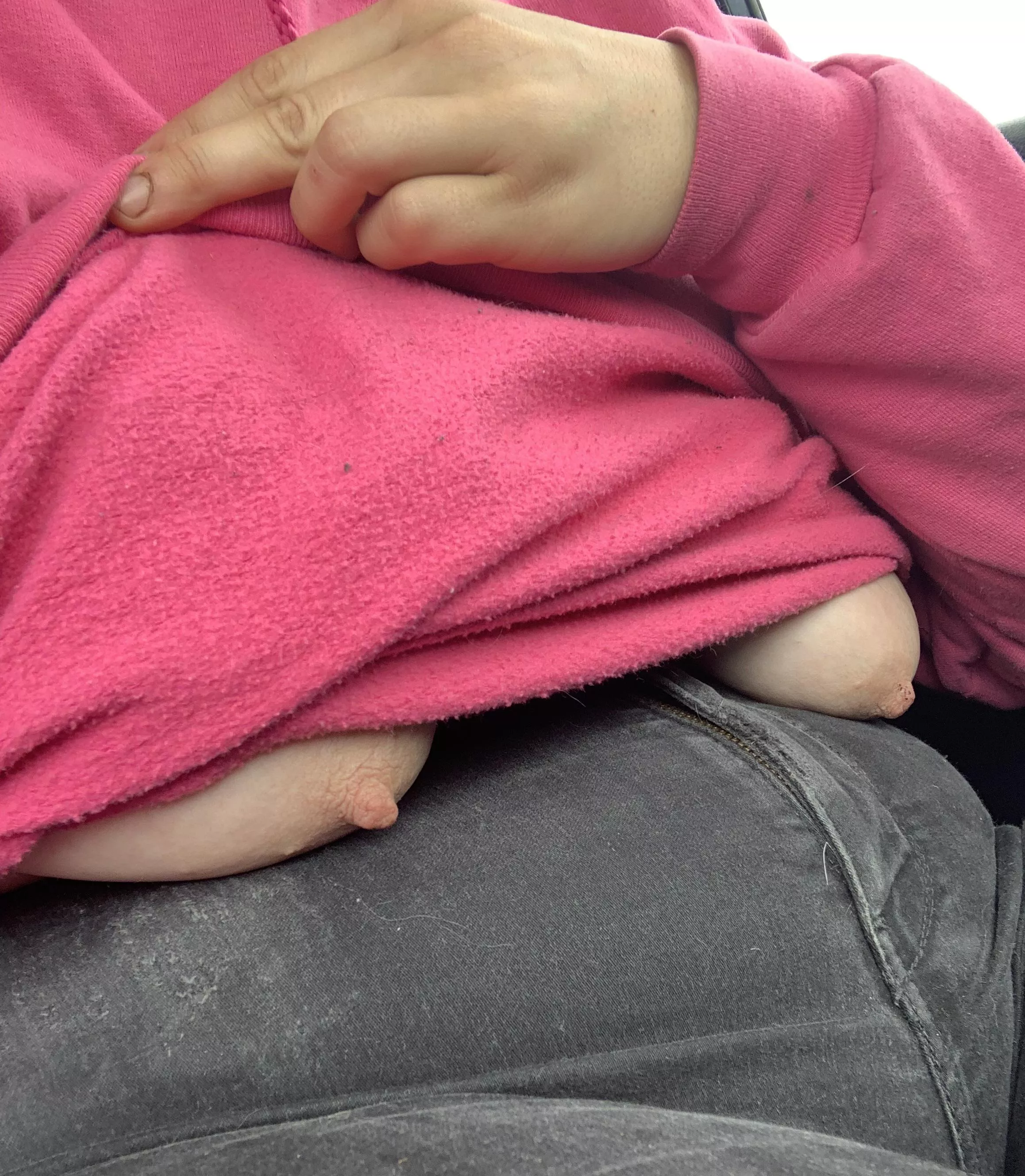 sneaking pictures in the car