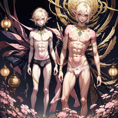 (AI) Absolutely Gorgeous Elf Trap and Twink