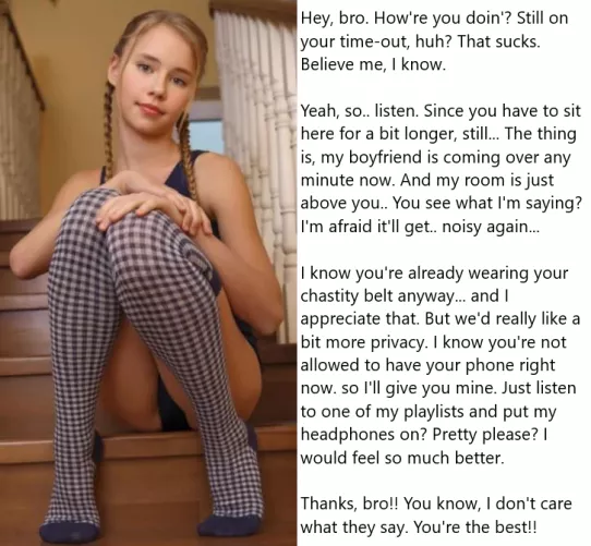 Chastity Fantasy: Caption 272. Timeouts are a bitch, ain't they.